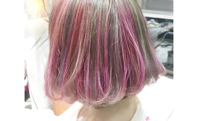 ブリーチカラーで個性的カラー 下北沢美容室rosso 下北沢の美容室セット Sete